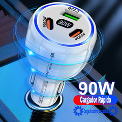 Cargador Celular Auto 3 En 1 Led Isanfit 90w - comprar online