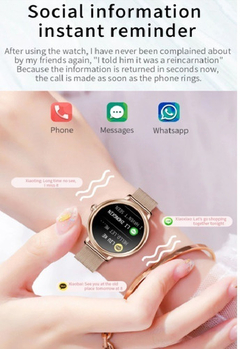 Imagen de Smartwatch Genérica Cf80 1.08 Caja Dorada, Malla Rosa De Silicona Y Bisel Dorado