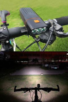 Kit Luz Led T6 Recargable 1500 Lm Impermeable Para Bicicleta - comprar online