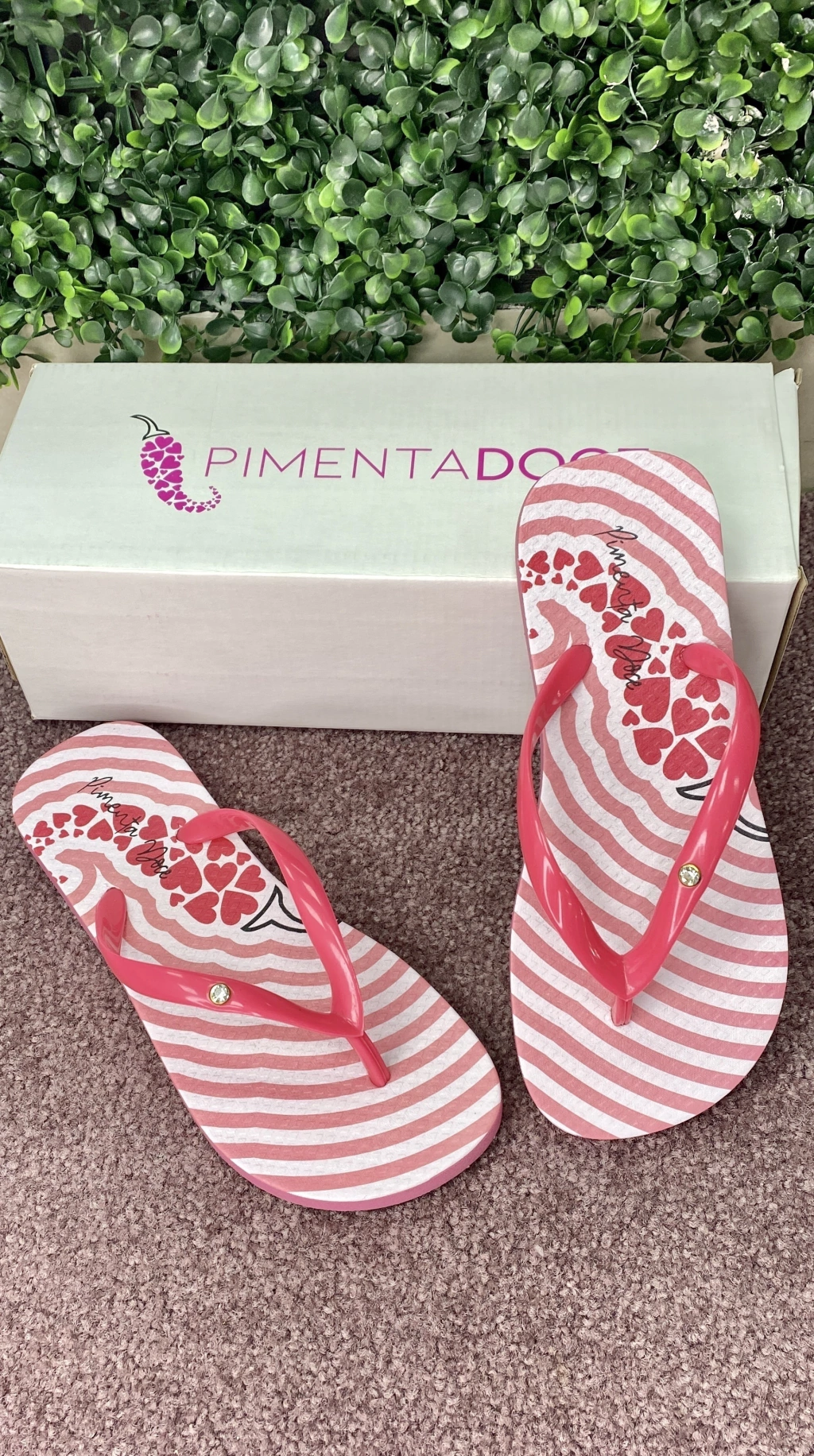 chinelo pimenta doce rosa