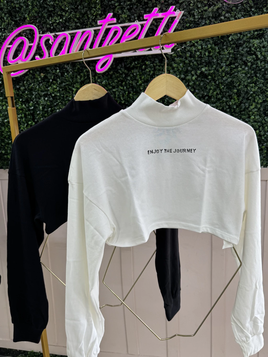 Cropped manga longa Booq