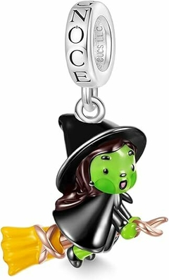 PRÉ ENCOMENDA - Pingente Elphaba Dangle Charm Bracelet prata S925 - Gnoce - Wicked