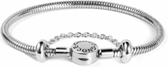 PRÉ ENCOMENDA - Pulseira de charme GNOCE com corrente de segurança, corrente de cobra de aço inoxidável, pulseira de charme básica de metal, pulseira - comprar online