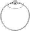 PRÉ ENCOMENDA - Pulseira de charme GNOCE com corrente de segurança, corrente de cobra de aço inoxidável, pulseira de charme básica de metal, pulseira