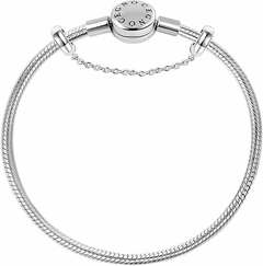PRÉ ENCOMENDA - Pulseira de charme GNOCE com corrente de segurança, corrente de cobra de aço inoxidável, pulseira de charme básica de metal, pulseira