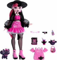 PRÉ ENCOMENDA - Monster High Draculaura Doll with Pet Bat-Cat Count Fabulous - ORIGINAL - Butterflies Perfumes