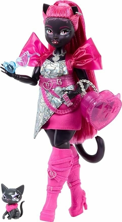 PRÉ ENCOMENDA - Boneca Monster High Catty Noir, Amuleto Werecat - ORIGINAL