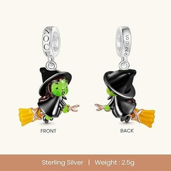 PRÉ ENCOMENDA - Pingente Elphaba Dangle Charm Bracelet prata S925 - Gnoce - Wicked - Butterflies Perfumes
