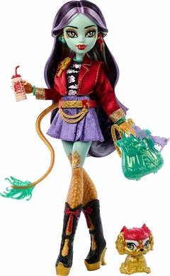 PRÉ ENCOMENDA - Boneca Monster High Jinafire Long, Dragão com Cachorro de Estimação Cloudy “Yun Yun” - ORIGINAL