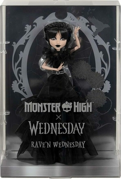 PRÉ ENCOMENDA - Boneca Monster High Wednesday, colecionável Rave'N Wednesday - Butterflies Perfumes
