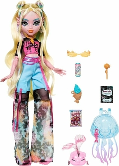 PRÉ ENCOMENDA - Boneca Monster High Lagoona Azul com camiseta de malha e calça cargo - ORIGINAL na internet