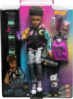 PRÉ ENCOMENDA - Monster High Doll, Clawd Wolf Werewolf with Pet Gargoyle Bulldog - ORIGINAL - Butterflies Perfumes
