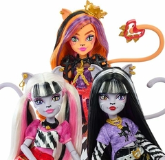 PRÉ ENCOMENDA - Pacote com três bonecas Monster High da Mattel, a banda Hissfits com Toralei Stripe, Meowlody e Purrsephone - ORIGINAL - comprar online