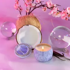 PRÉ ENCOMENDA - Mini Vela Cherry Blossom Bubble - Glinda Wicked X Voluspa - Butterflies Perfumes