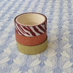 CINTA WASHI TAPES GLITTER x 3 un - comprar online