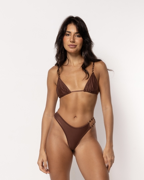 Biquíni cortininha + asa delta Capuccino - comprar online