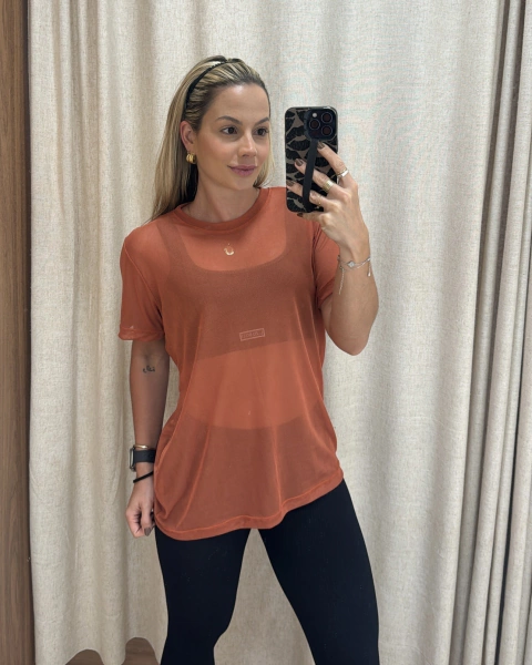 Blusa de Tule Terracota