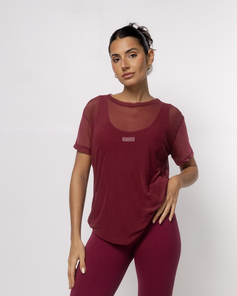 Blusa de Tule Bordô - comprar online