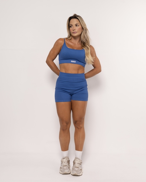 Conjunto Short Top Slim Azul Queimado - comprar online