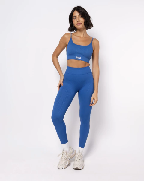 Conjunto Legging Top Slim Azul Queimado - comprar online