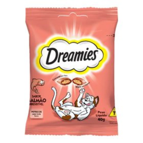Petisco Dreamies Salmão 40g Gatos