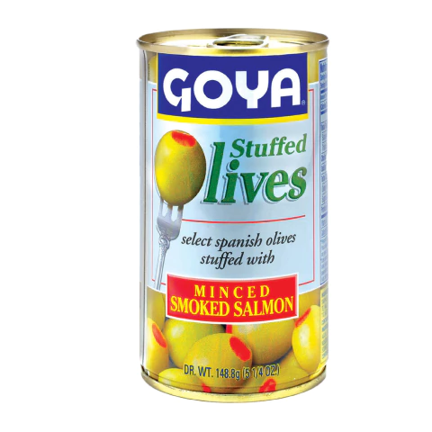 Aceitunas Rellenas con Salmon Ahumado 148,8g. Goya - comprar online
