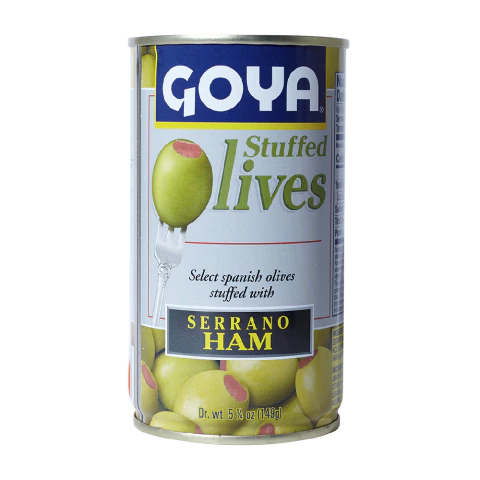 Aceitunas Rellenas con Jamón Serrano 149g. - comprar online