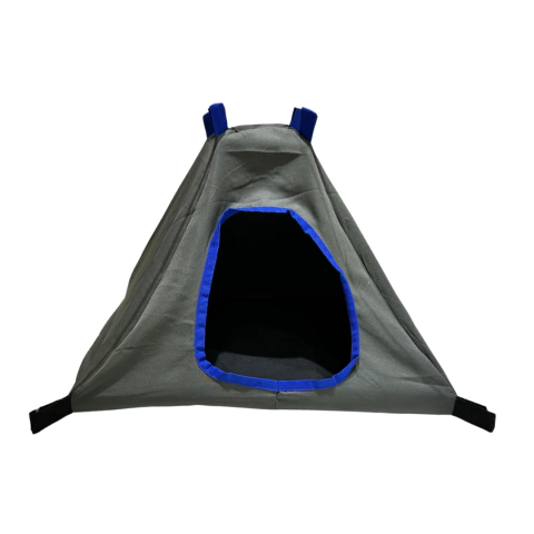 Cabana Pet Dobrável - Cinza e Azul - Maximum