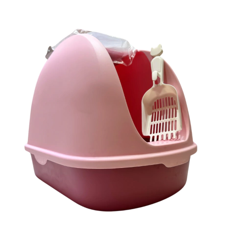 Caixa de Areia Sanitário Fechado Cat - Rosa - Maximum