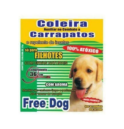 Coleira Anticarrapatos para Filhotes com Essência de Citronela - Free Dog