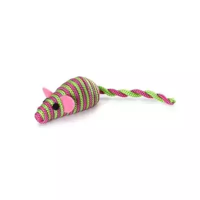 Brinquedo para Gatos Ratinho Corda Rosa - Mimo