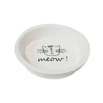 Comedouro de Porcelana Gato Branca 240ml - The Pet's Brasil - comprar online