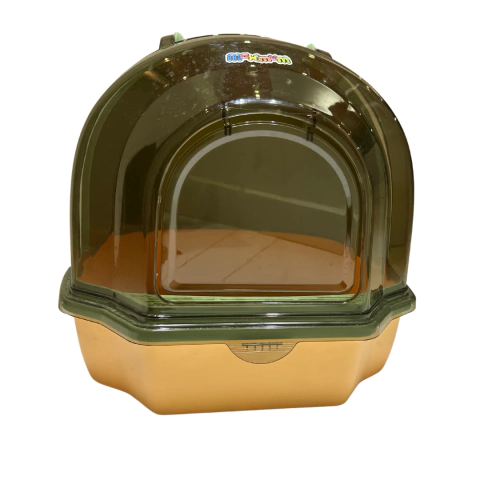 Caixa de Areia Sanitário Fechado Astro - Verde e Laranja - Maximum
