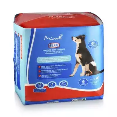 Fralda Higiênica Macho Tamanho G 12pcs - Blue Mimo