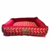 Cama Quadrada Gorgotex com Zíper Ossos - Vermelho - Malukadela