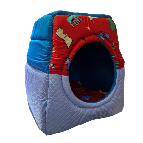 Cama Cubo Alta Dino - Azul - Maximum