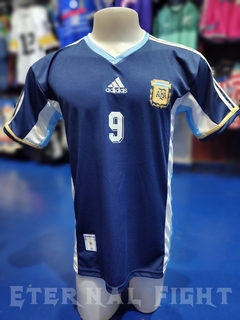 CAMISETA FUTBOL RETRO PREMIUM AFA 1998 AZUL - comprar online