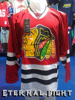 CAMISETA NHL CHICAGO BLACKHAWKS ROJO Y NEGRO N°9