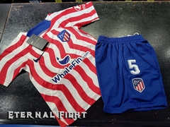KIT FUTBOL ATLETICO MADRID 2023 NIÑO