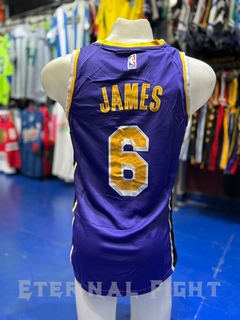 CAMISETA NBA LOS ANGELES LAKERS N°6 VIOLETA ADULTOS en internet