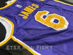 CAMISETA NBA LOS ANGELES LAKERS N°6 VIOLETA ADULTOS - tienda online
