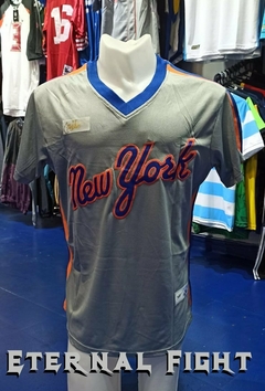 CAMISETA MLB NEW YORK METS GRIS N°48
