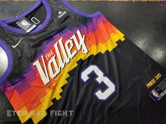 CAMISETA NBA IMPORTADA PHOENIX SUNS VALLEY N°3 NEGRA ADULTOS en internet