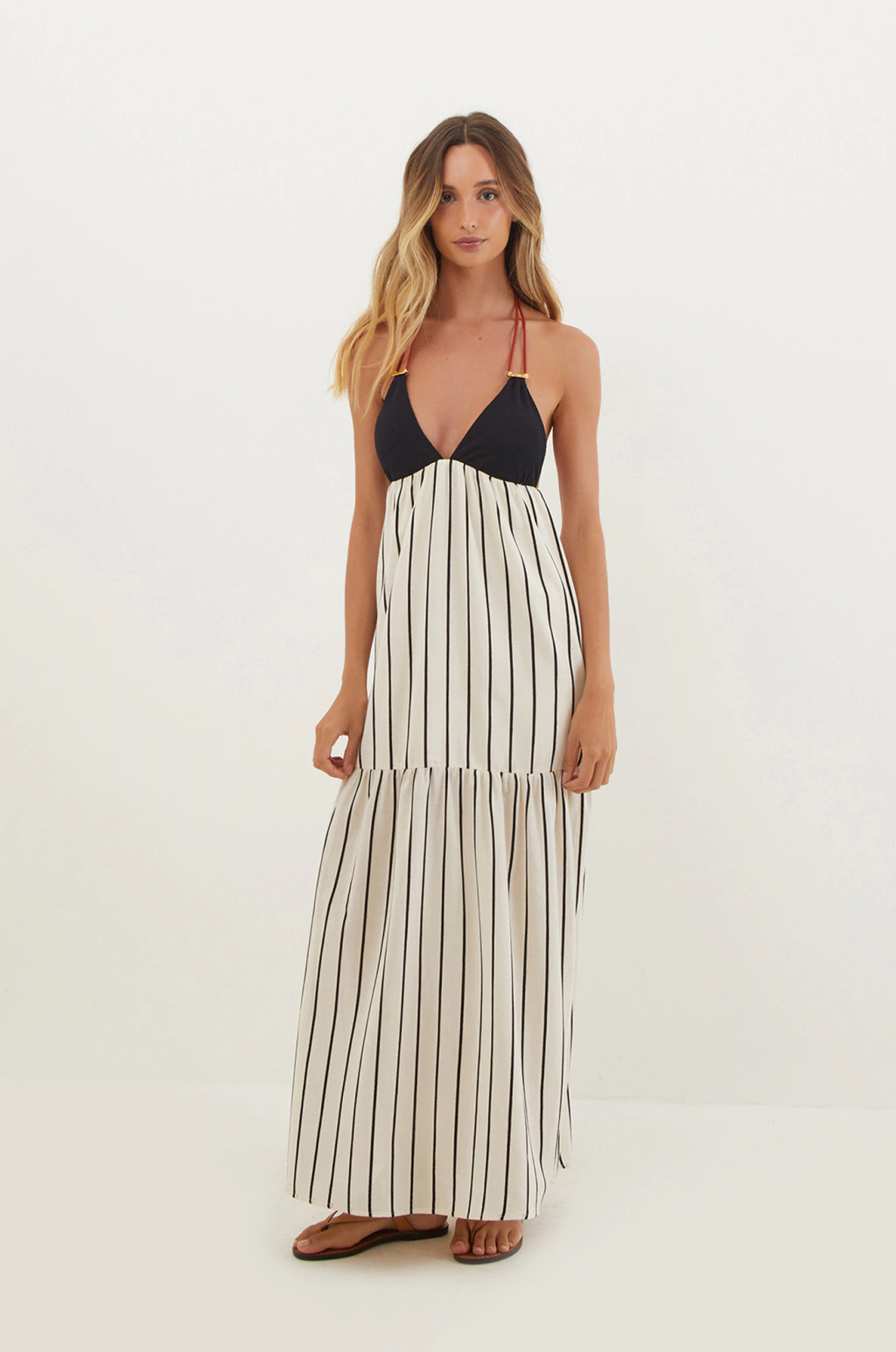 VESTIDO LONGO ERICA DETALHE SERPENTINE VIX