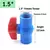 1 peça 20 63 63mm cor azul soquete rosca pvc válvula de esfera - comprar online