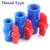 Imagem do 1 peça 20 63 63mm cor azul soquete rosca pvc válvula de esfera