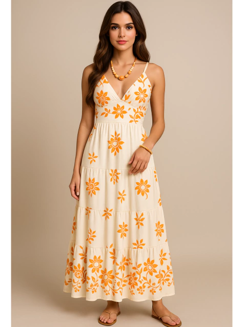 vestido Vivian laranja - comprar online