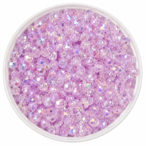 PERLA FACETADA LILA 6MM X100GRS