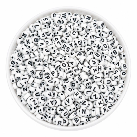 PLÁSTICO PLANO BLANCO CON LETRAS NEGRAS 7 MM X 100 GRS