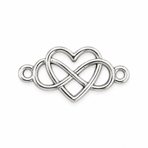 DIJE DE FUNDICION CORAZON CON INFINITO X 25GRS